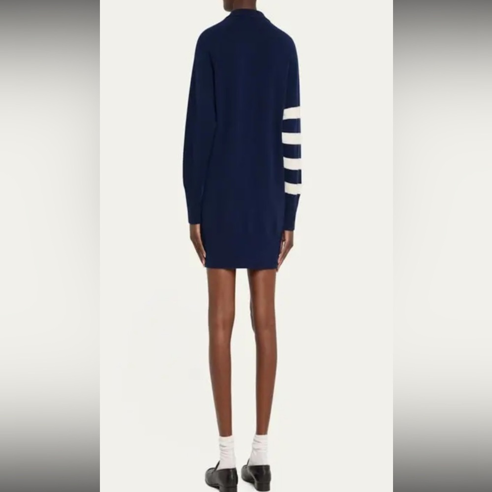 NWT $648 Frame Denim Blue The Rugby Tunic Dress Sweater Size S Cashmere Wool - Picture 5 of 12
